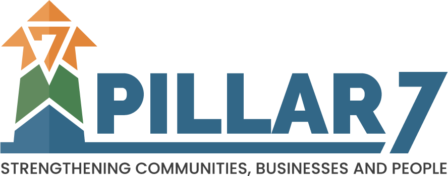 Logo with the text 'PILLAR' and a tagline below.